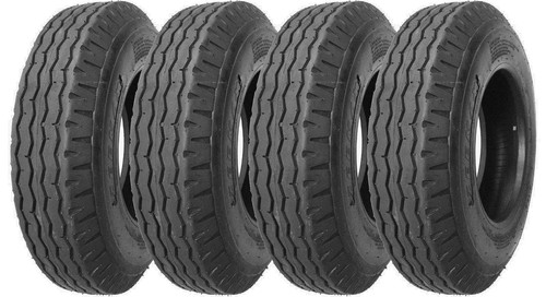 Set 4 8145 8x145 Trailer Tires 8 145 Heavy Duty Highway 14PR LR G 11067  G1N