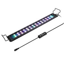 hygger 16W Full Spectrum Aquarium LED Light with 10 Levels Brightness, White ...