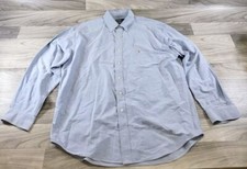 POLO BY RALPH LAUREN YARMOUTH Mens Shirt Size 17 1/2 Button Up Blue Long Sleeve