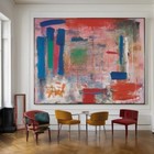 Premium Luxus Abstrakt Expressionismus 160x120 cm Gerahmt Schwarz/Acrylglas/
