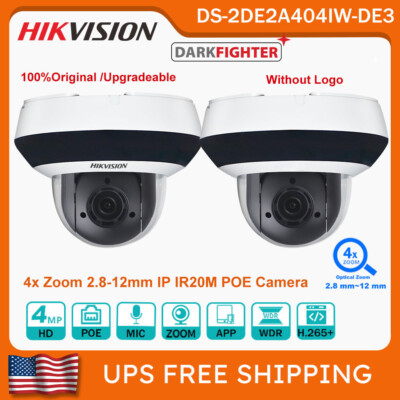 Hikvision PTZ 4X Zoom 2.8-12mm DarkFighter Dome IP Camera POE IR WDR HD Outdoor 