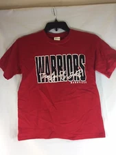 Gildan Ultra Cotton T-Shirt Warriors Youth Large Red and Black