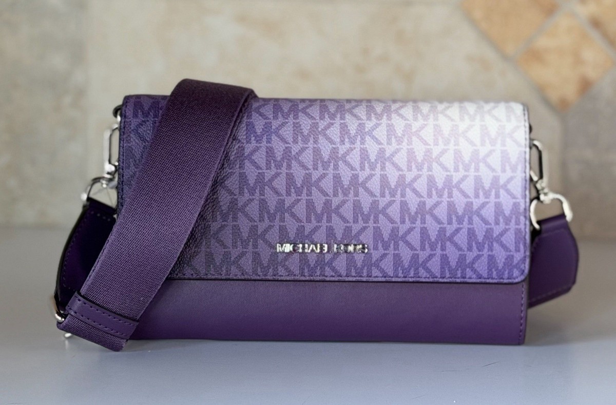 Michael Kors Jet Set Item Large Zip Around Wallet Crossbody Bag MK