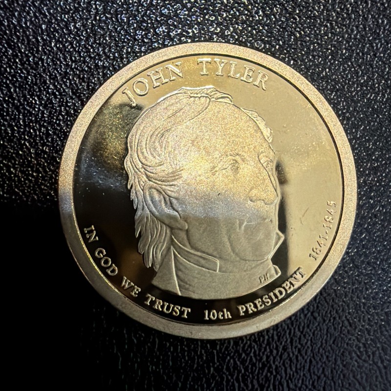 2009-S John Tyler Proof Presidential Dollar F7634