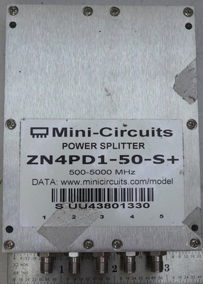 Mini-Circuits ZN4PD1-50-S+ 4 Way-0° DC Pass Power Splitter, 500 - 5000 MHz, 50 