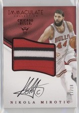 2016-17 Panini Immaculate Premium Red 17/18 Nikola Mirotic #PP-NM Patch Auto 7y2