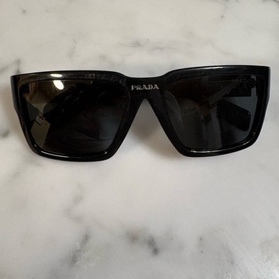 Prada Sleek Black Square Sunglasses