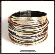 Vintage Multi Layer Faux Leather wrap Bracelet