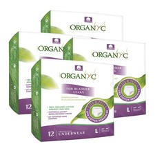 Organyc Women's Organic Cotton Bladder Control Underwear - Large - 48 Count