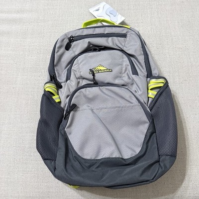 High Sierra Swoop SG Backpack Green Gray Padded Adjustable Hiking Zip