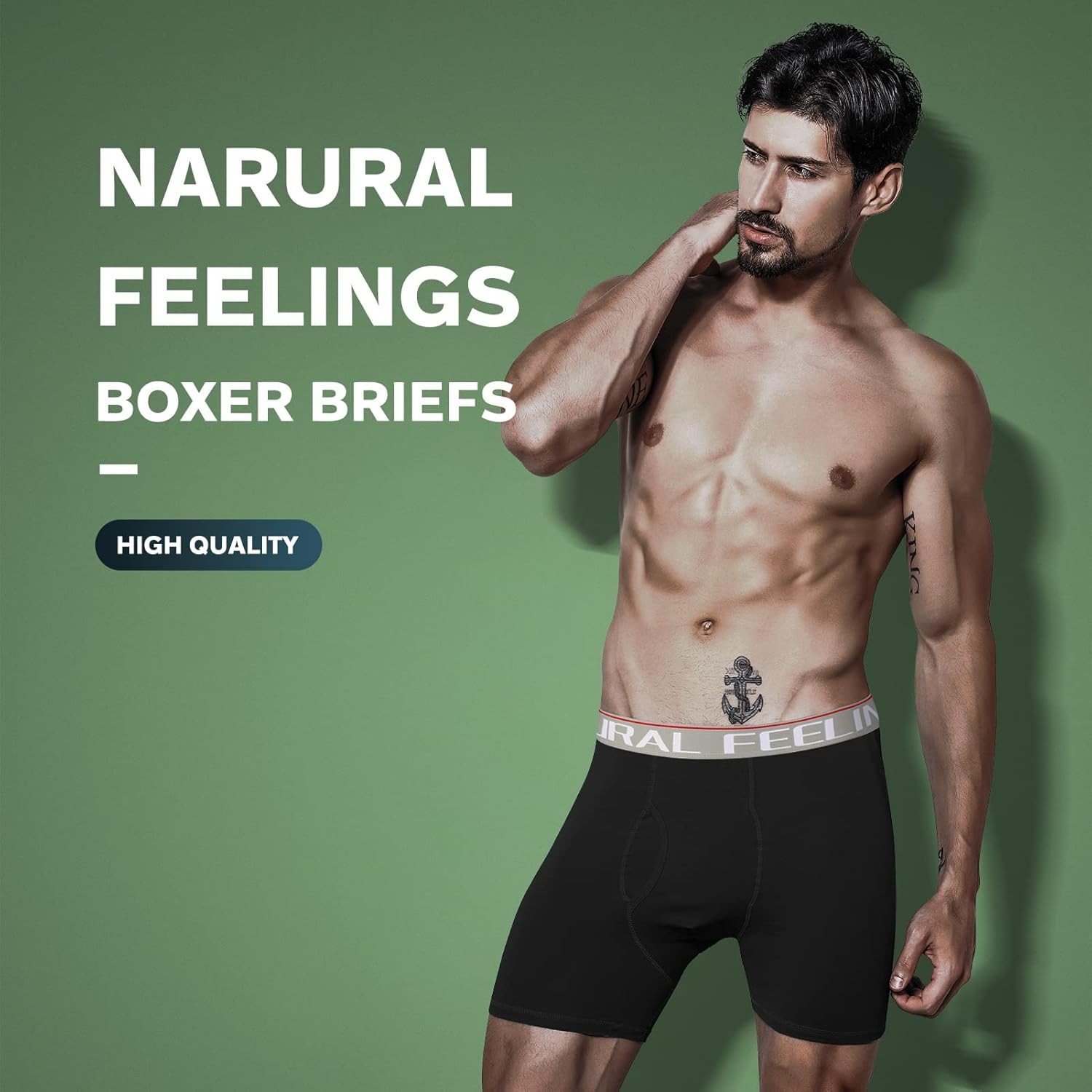 Natural Feelings Boxer Briefs Mens Underwear Men Pack of 5-6 Soft Cotton Open image 2