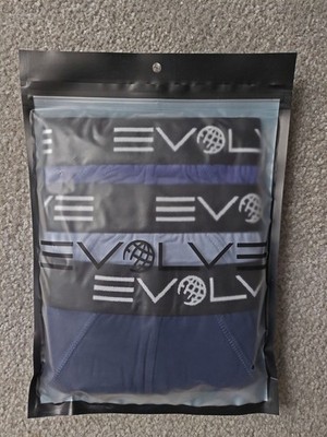 Evolve Luxe No-Show Briefs 3 Pack Size Large - Moonlit Ocean/Purple/Noon Blue