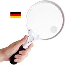 LED Handlupe Lupe mit Licht 2-25x Fach Juwelierlupe Leselupe Extra Groß