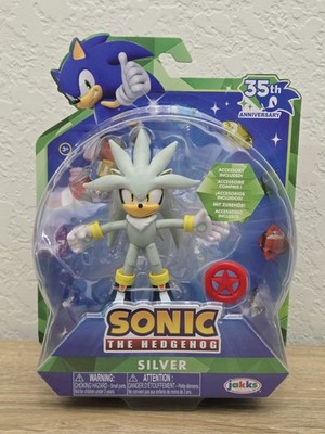 Jakks Sonic 35th Anniversary SILVER With Red Star Spring 4
