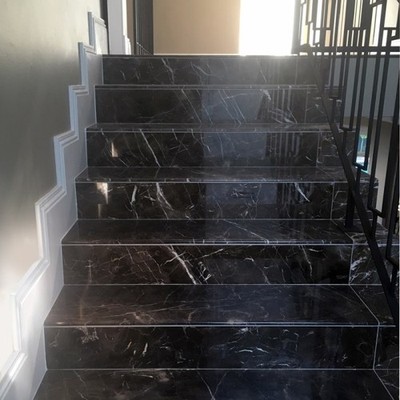 Marmorboden 35m² Set Boden Naturstein Luxus Fliesen Stein Marmor Dark Emperador