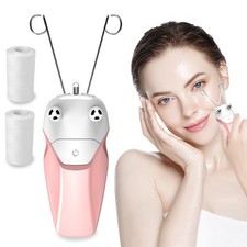 Pink Facial Threading Hair Removal Electric Women's, USB Rechargeable Electri...