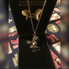 Disney Limited Edition Silver Minnie Mouse Necklace Unworn Rare Gift