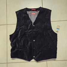 Reunion XL V-Neck Button Vest - Black - NWT 2243