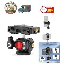 Versatile Phone Holder Adapter - 360  Rotating Ball Head for DSLR and Phones