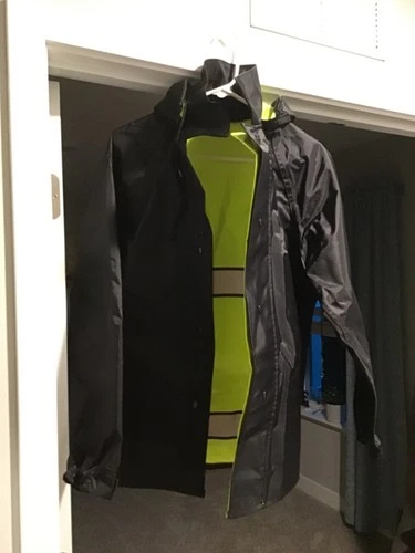 Neese Rain Wear, Reversible, Water Repellent (S) Rain Coat, Black/Neon Yellow - product listing photo
