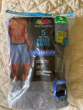 mens fruit if the loom boxer briefs 5 pk cool zone fly small. 28-30