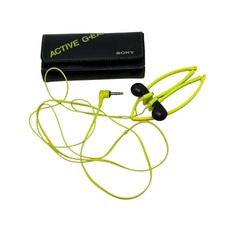 Rare 80s Neon Yellow Sony Sport MDR-A25 Dynamic Stereo Headphones With Case