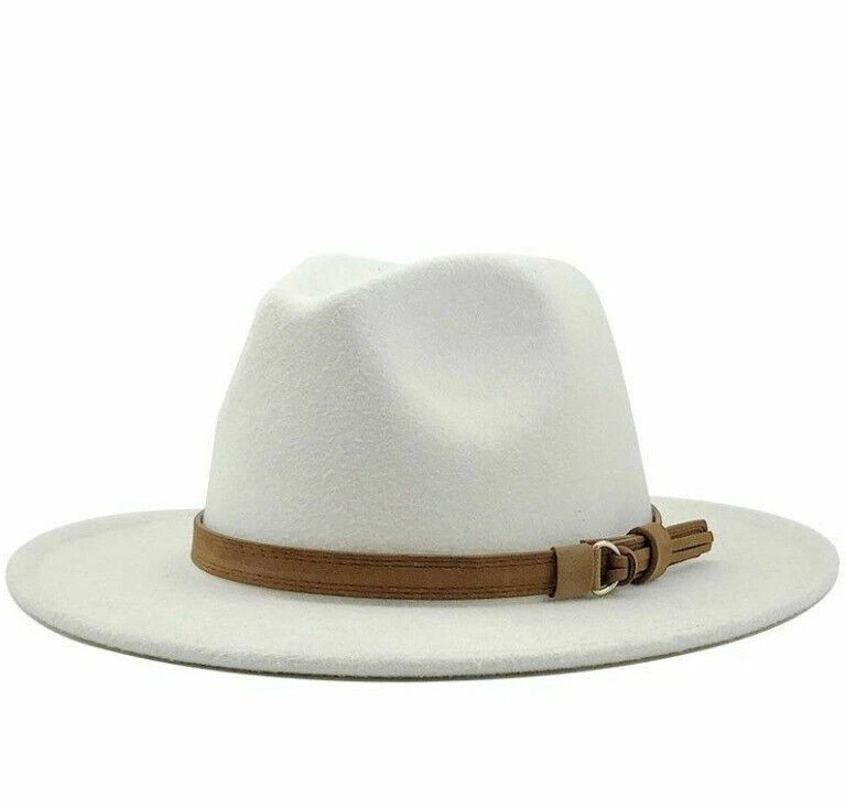 Sombrero Fedora Gorro Gángster Clásico con Anchos Hombre Mujer Vintage Sombreros Panamá