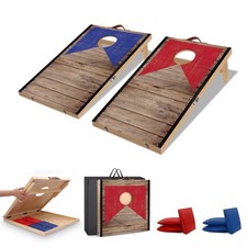 Wooden Cornhole Board Set with Bean Bags, Choose 2x1.3 ft Corn Hole Boards, P...