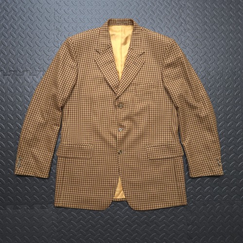 Crombie, Vintage Crombie Wool & Cashmere Blazer Mens Size 42R Tweed Houndstooth Check