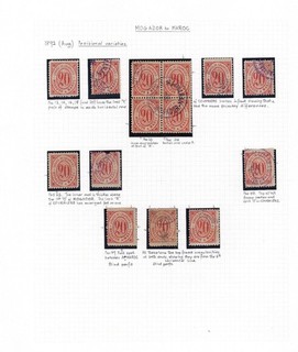 MOROCCO LOCALS: 1892 Mogador to Maroc Ex Old Time Collection Album Page