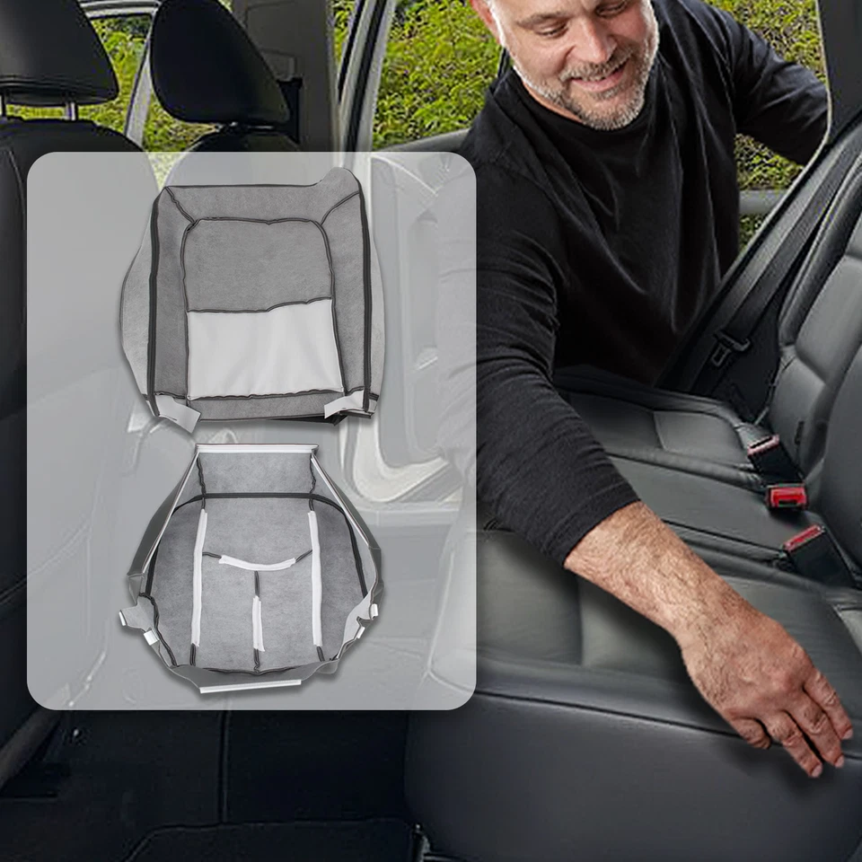 2003-2006 For Chevy Silverado & GMC Sierra Front Seat Cover Dark Gray #692 69i - Image 2 of 4