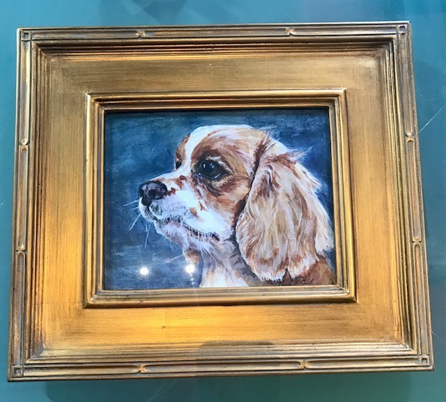 Beautifully Framed Cocker Spaniel Print by Karla Cook!