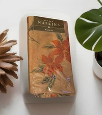 Set of 4 Napkins Floral Gold Red Bed Bath Beyond