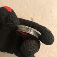 Exc LEICA /E. LEITZ WETZLAR ORANGE "Or." FILTER SATIN CHROME German