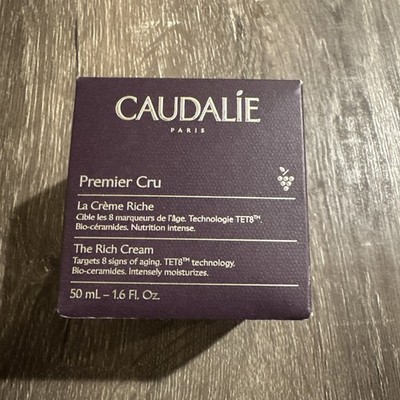 Caudalie Premier Cru The Rich Cream 50mL Anti-Aging Moisturizer Ceramides Sealed