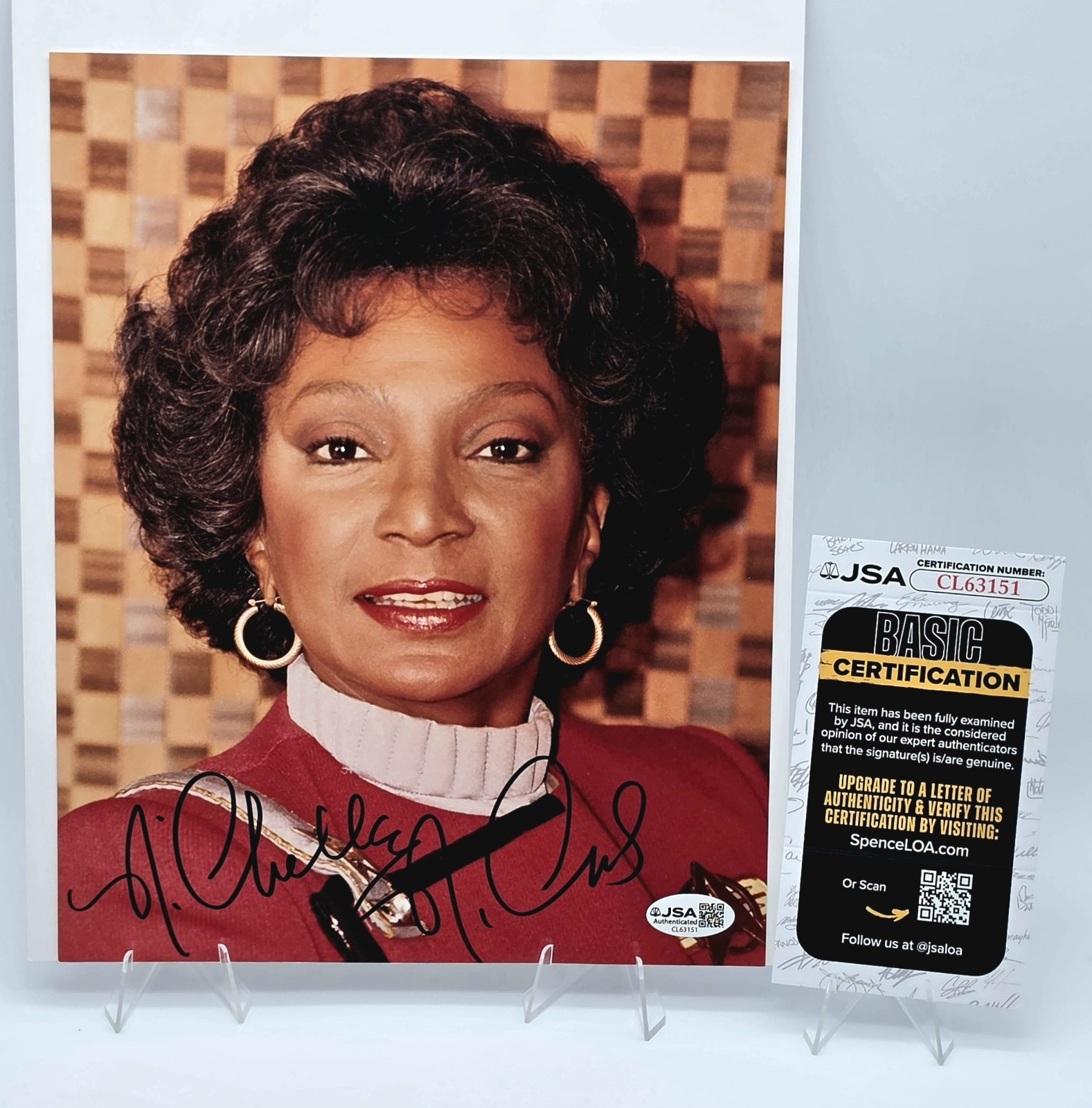 Nichelle Nichols Signed 8x10 Photo Star Trek Uhura Autographed JSA COA