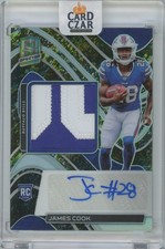 2022 Spectra JAMES COOK RC Rookie Patch Auto RPA Neon Splatter Prizm /8