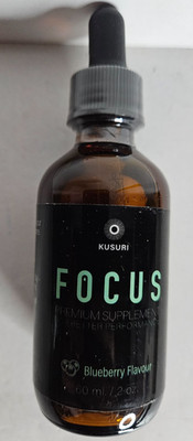 Kusuri Focus Premium Supplement 60 ML dropper *NEW* Blueberry Flavor