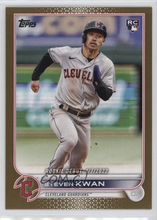 2022 Topps Update Rookie Debut Gold /2022 Steven Kwan #US54 Rookie RC