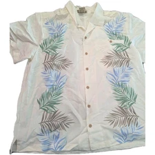 Scandia Woods Men's Floral Aloha Hawaiian Shirt Large Rayon Mix Short Sleeve