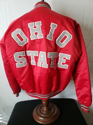 State Starter Jacket Mens Satin Jacket Ohio State Windbreaker