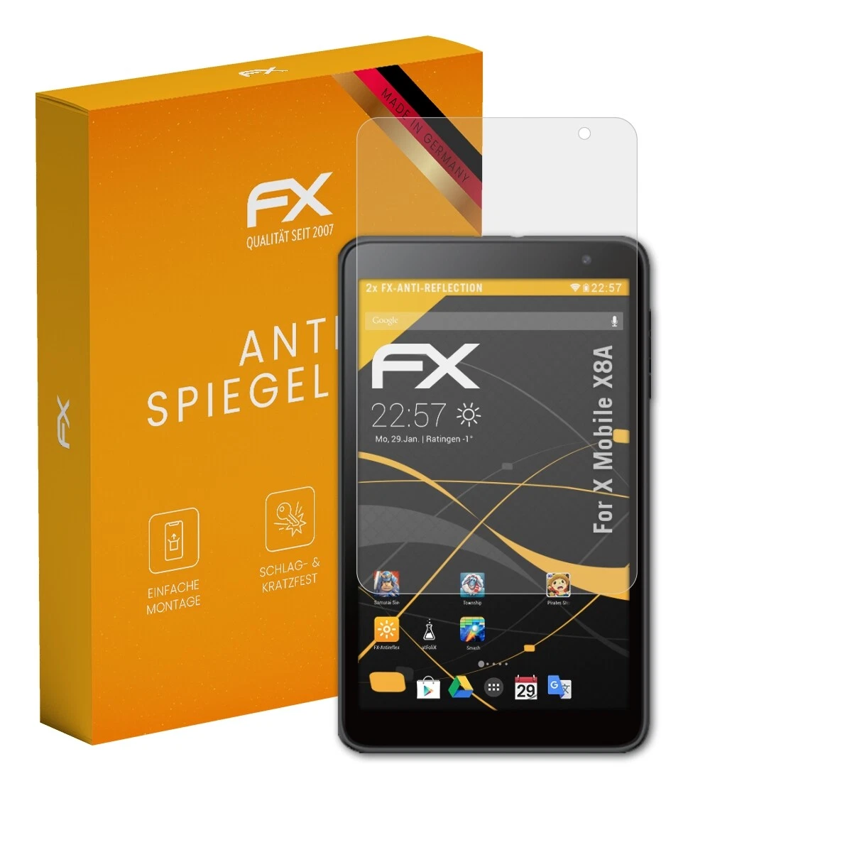 AtFoliX 2x Screen Protector for X Mobile X8A Screen Protector Matte & Shockproof Film