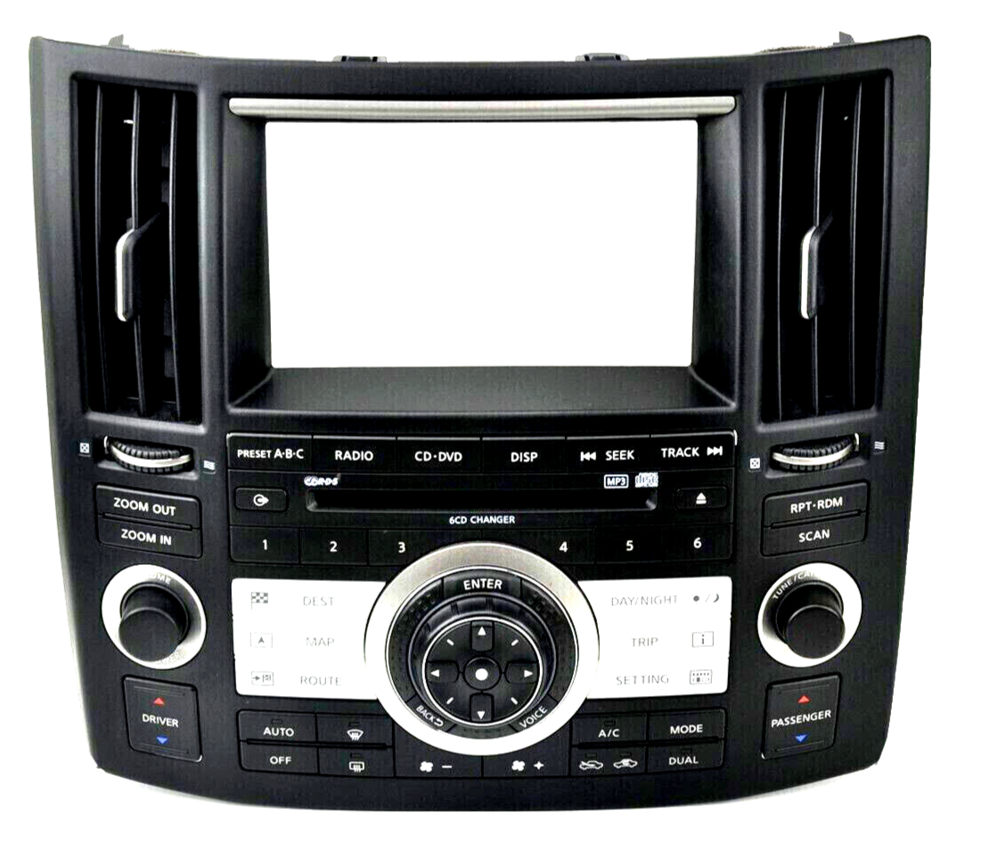 06 07 08 Infiniti FX35 FX45 Navigation Radio Climate Control Panel
