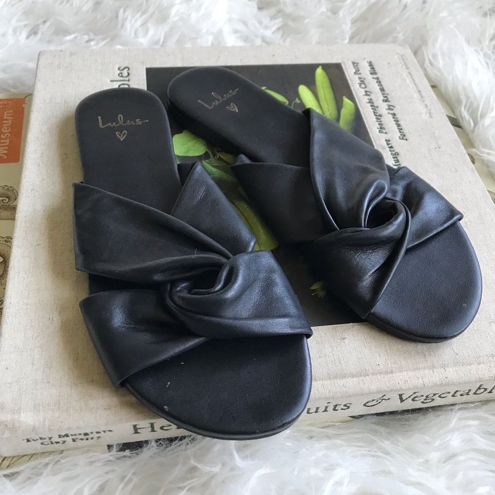 APL Sandali Lulu's Tilly neri in pelle nappa