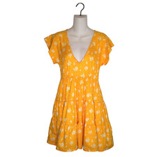 Urban Outfitters Babydoll Floral Dress Sz S Tiered Cottagecore Boho Sundress