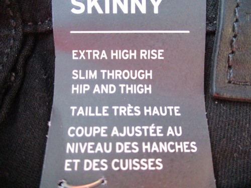 Ladies Levis Jeans Premium Mile High Super Skinny Black 25" Waist 32" Leg BNWTs - Picture 8 of 20