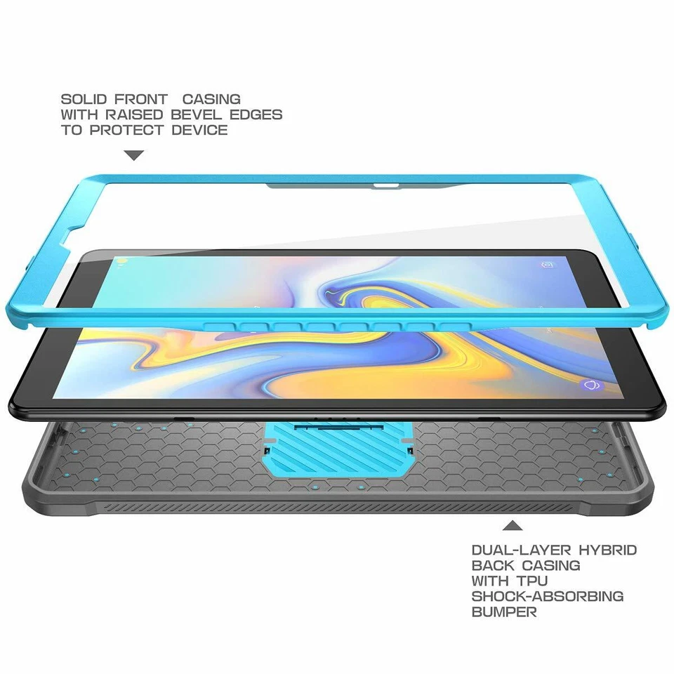Galaxy Tab A/Tab S5e 2019 8.0/10.1/10.5 Case Cover w/ Screen Protector Kickstand - Image 2 of 4