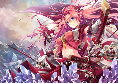 Anime Katana Sword Lance  Gaming Mat Desk 11906