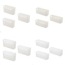 3Pcs Removable Wall Storage Box No Drilling Boxes for Dorms and Temporary Homes