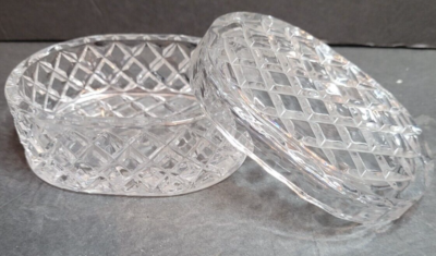 Vintage Bohemia Crystal Oval Trinket Box 1960's(BM-19-M-1) | eBay